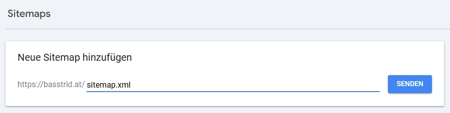 Screenshot_Sitemap in der Google Search Console hinzufügen Screenshot_Sitemap in der Google Search Console hinzufügen